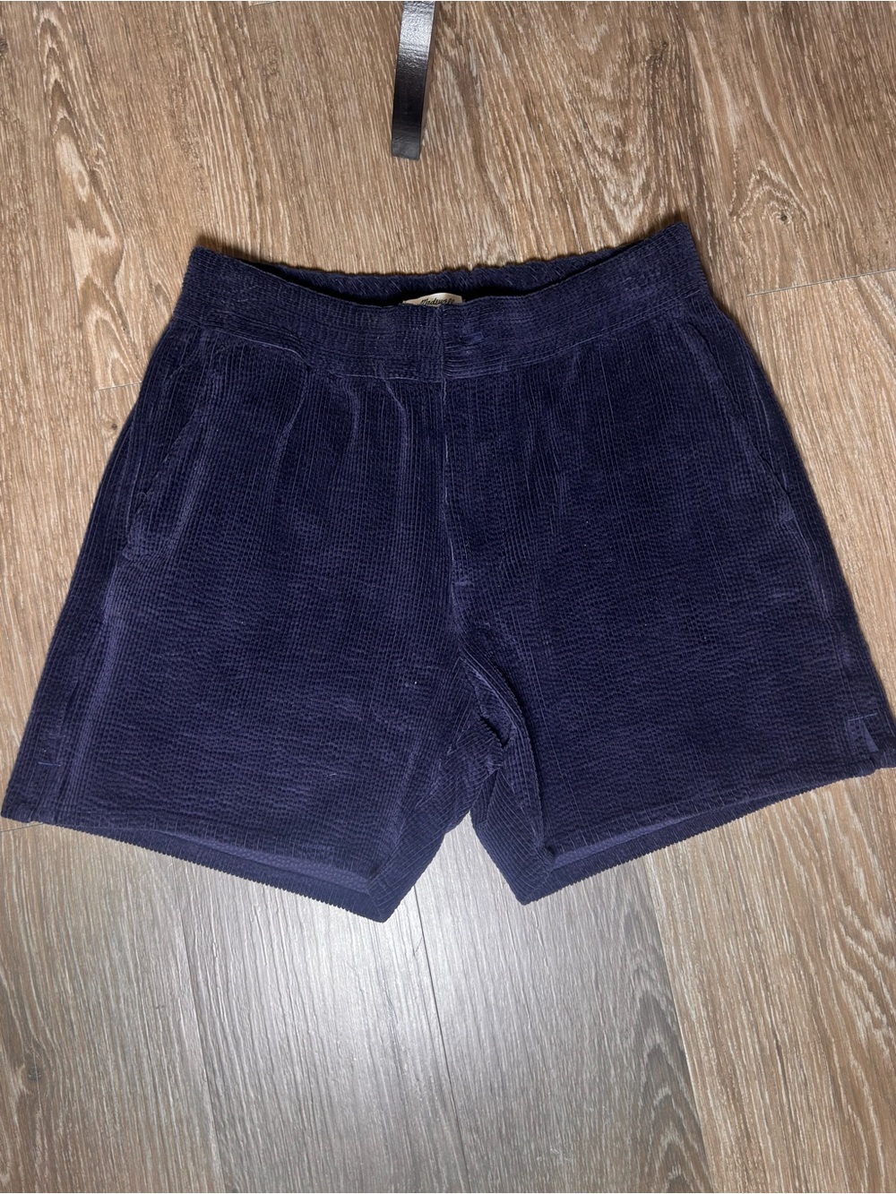 Madewell Indigo Blue Corduroy Elastic Waist Shorts / BNWT